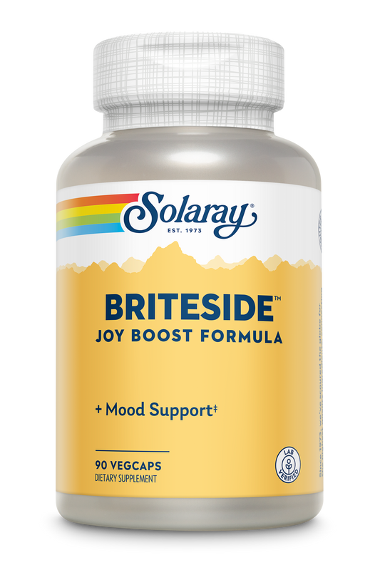 Solaray BriteSide - 90 Vegetarian Capsules - With St. John’s Wort, DL-Phenylalanine (DLPA), L-Dopa, GABA & Lithium