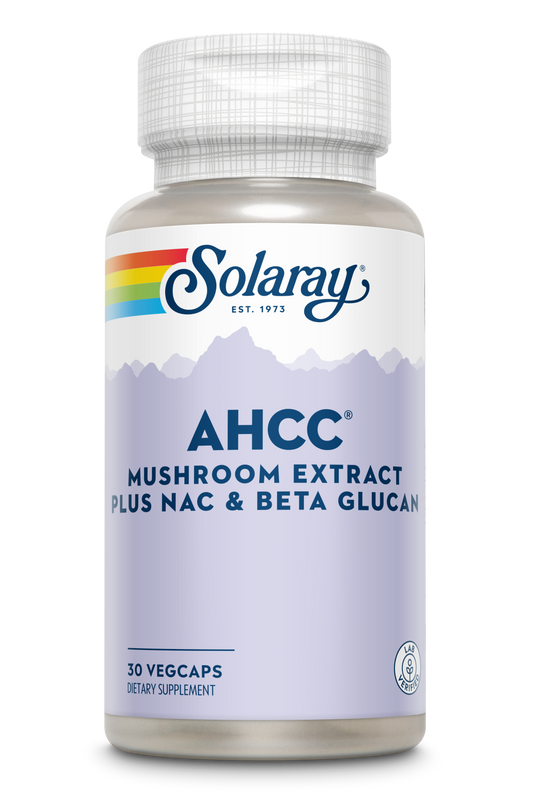 Solaray AHCC + NAC & Beta Glucan, Veg Cap (Btl-Plastic) | 30ct