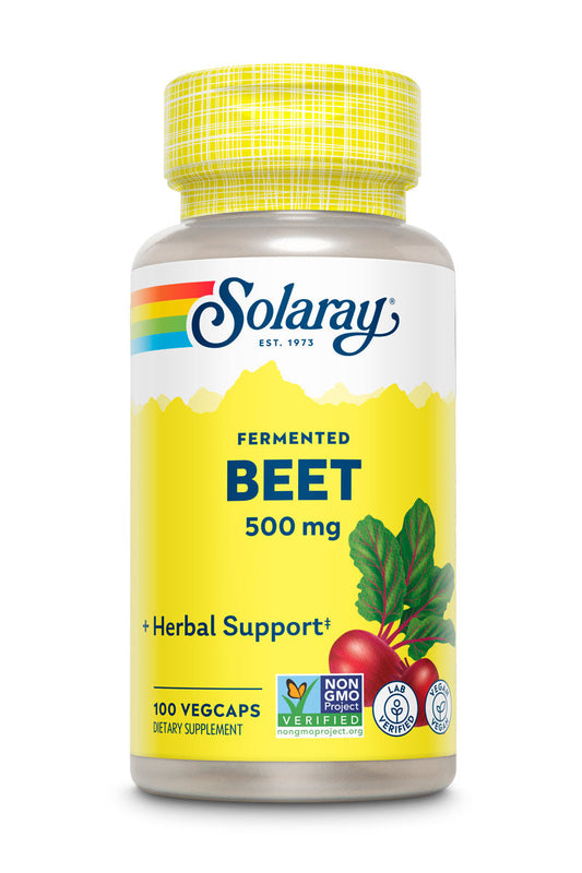 Solaray Organically Grown Fermented Beet Root Root Organic, Veg Cap (Btl-Plastic) 500mg 100ct