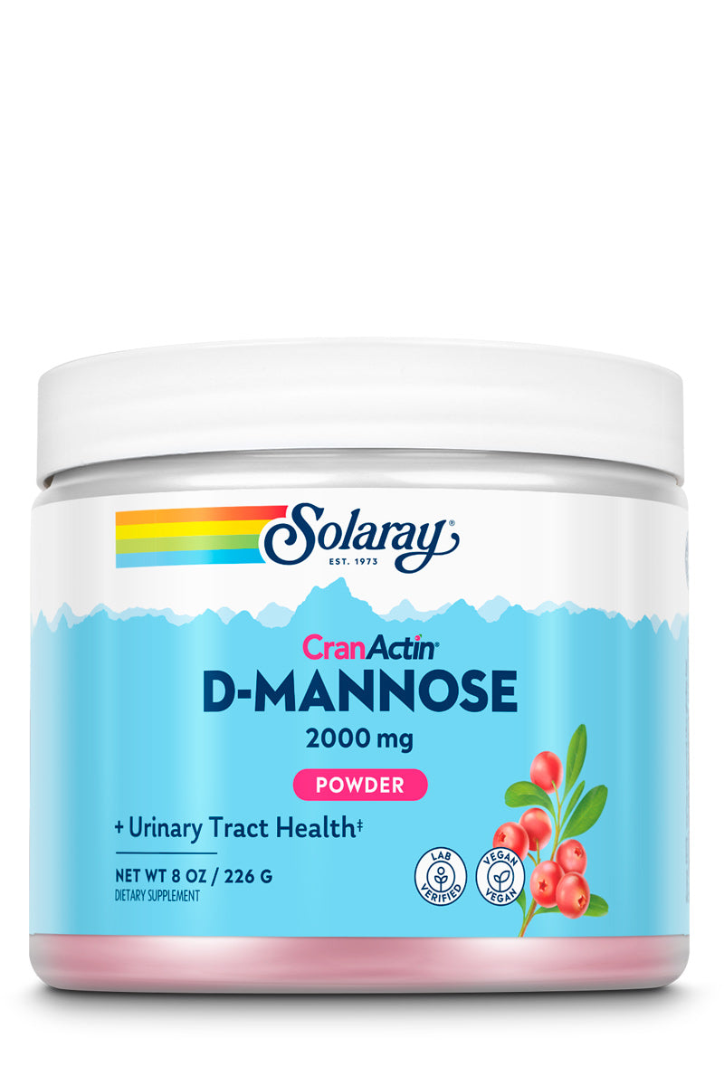 Solaray D-Mannose with CranActin Cranberry AF Extract Powder 226 g Healthy Urinary Tract Support, 30 Servings , 8 oz