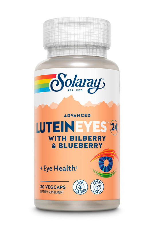 Solaray Advanced Lutein Eyes, 24mg Eye & Macular Health Support Supplement w/ Naturally Occurring Lutein , 60 CT (30 Servings, 30 VegCaps)