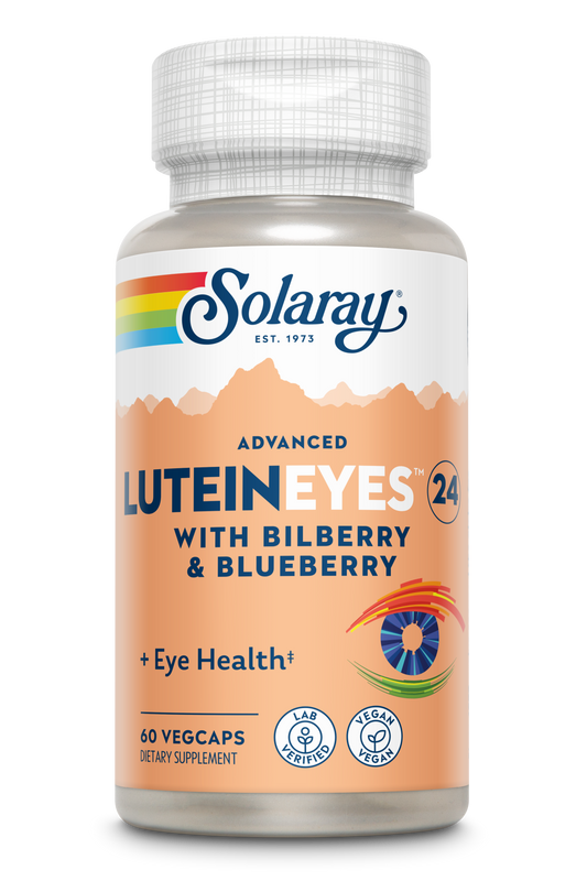 Solaray Advanced Lutein Eyes, 24mg Eye & Macular Health Support Supplement w/ Naturally Occurring Lutein , 60 CT (60 Servings, 60 VegCaps)