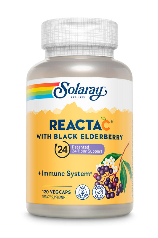 Solaray Reacta-C + Elderberry 500 mg VCapsules 120 Count