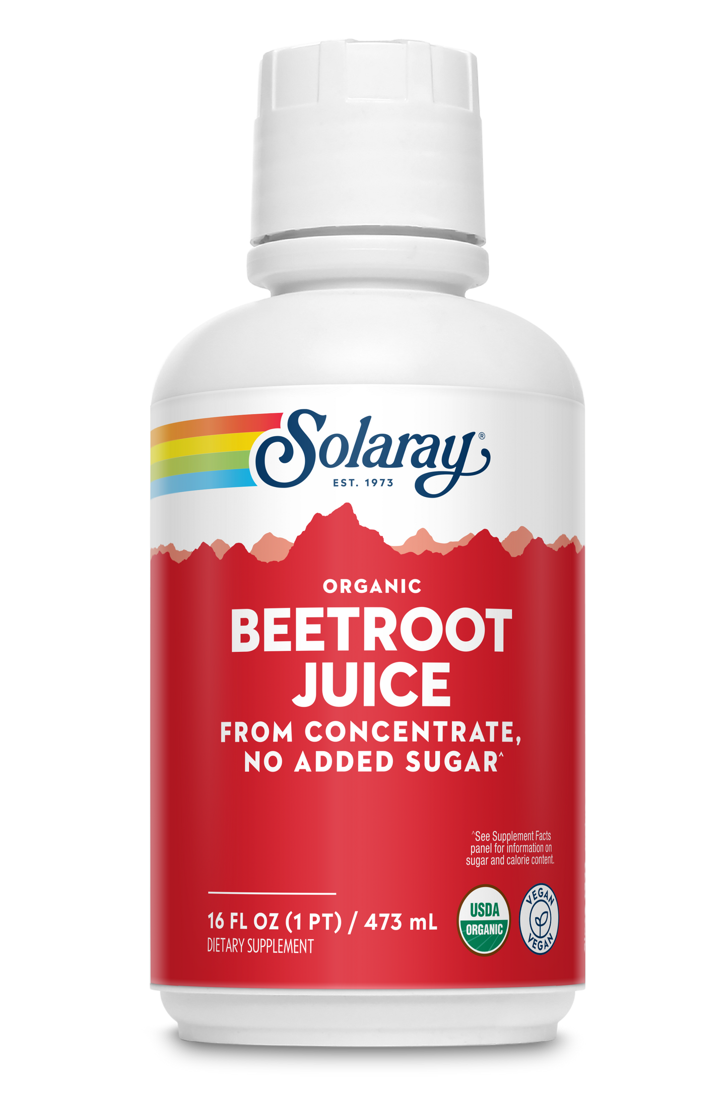 Solaray Organic Beetroot Juice from Concentrate | Supports Healthy Energy, Heart & Brain Function | 16 fl oz, 16 Servings