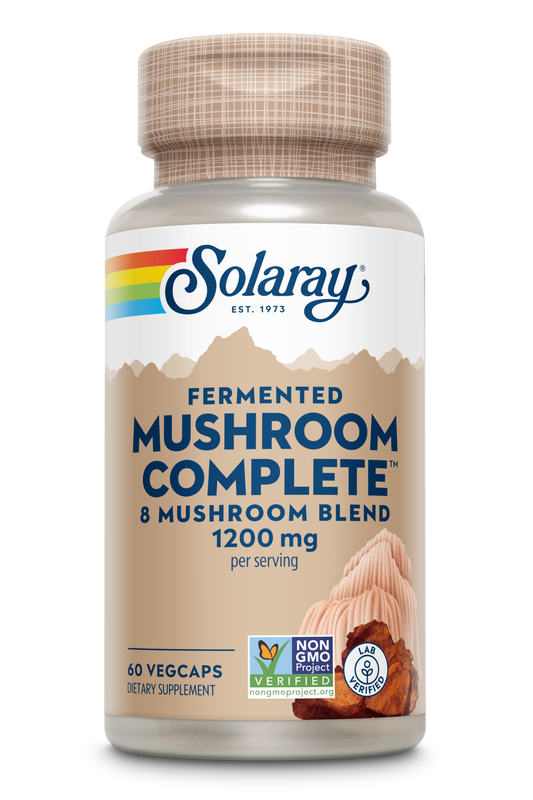 Solaray Fermented Mushroom Complete 600 mg | Healthy Immune Function Support | 30 Serv | 60 VegCaps