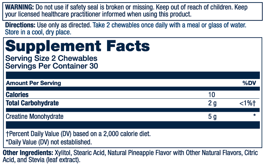 Creatine Chewable Tablets
