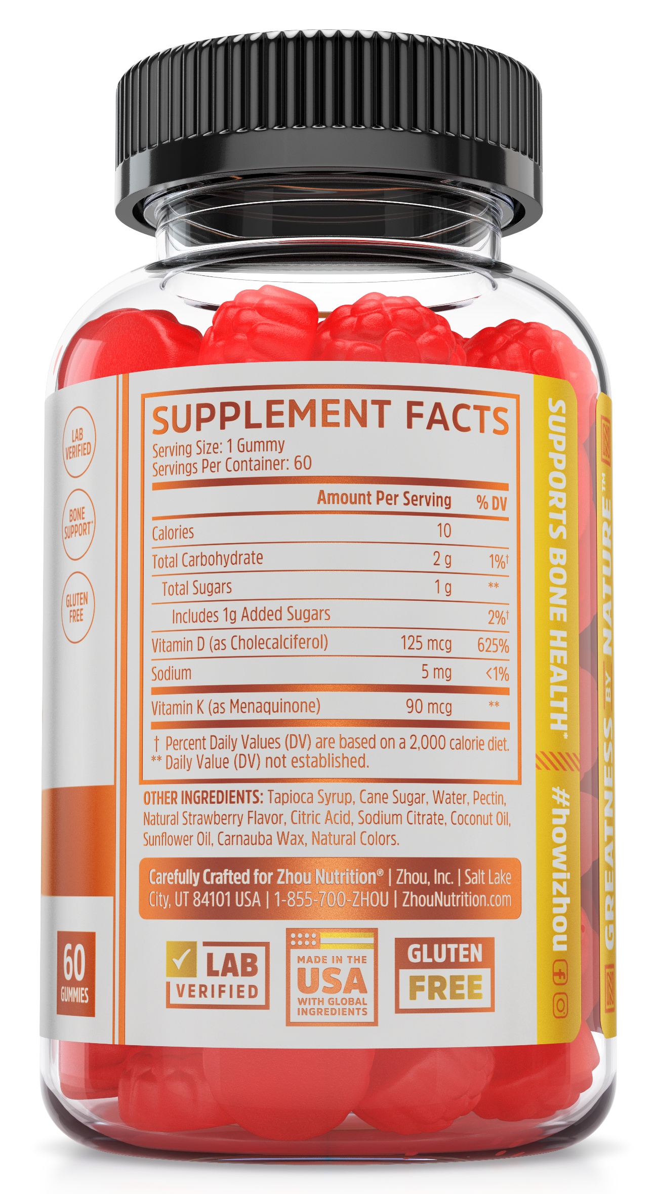 Zhou Nutrition D3 + K2 Gummies