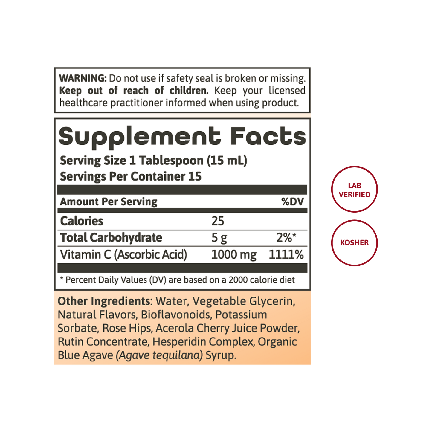 VitaLiquids Vitamin C 8 Ounce