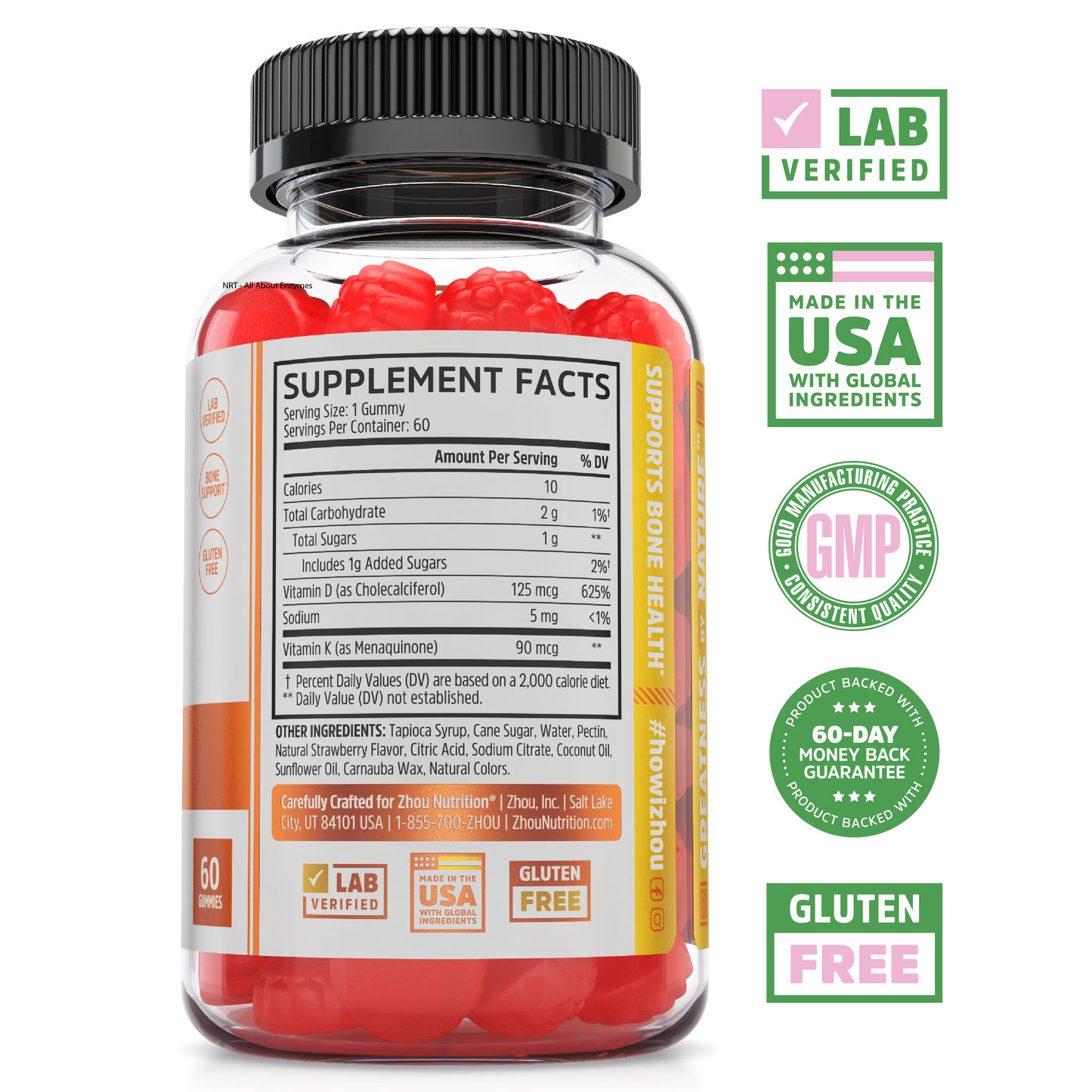 Zhou Nutrition D3 + K2 Gummies