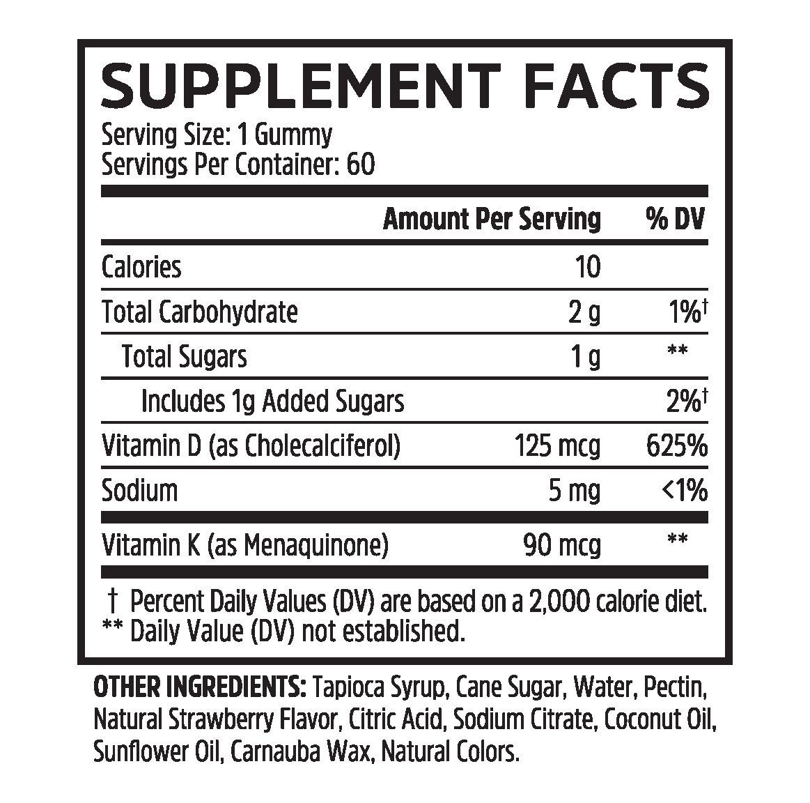 Zhou Nutrition D3 + K2 Gummies