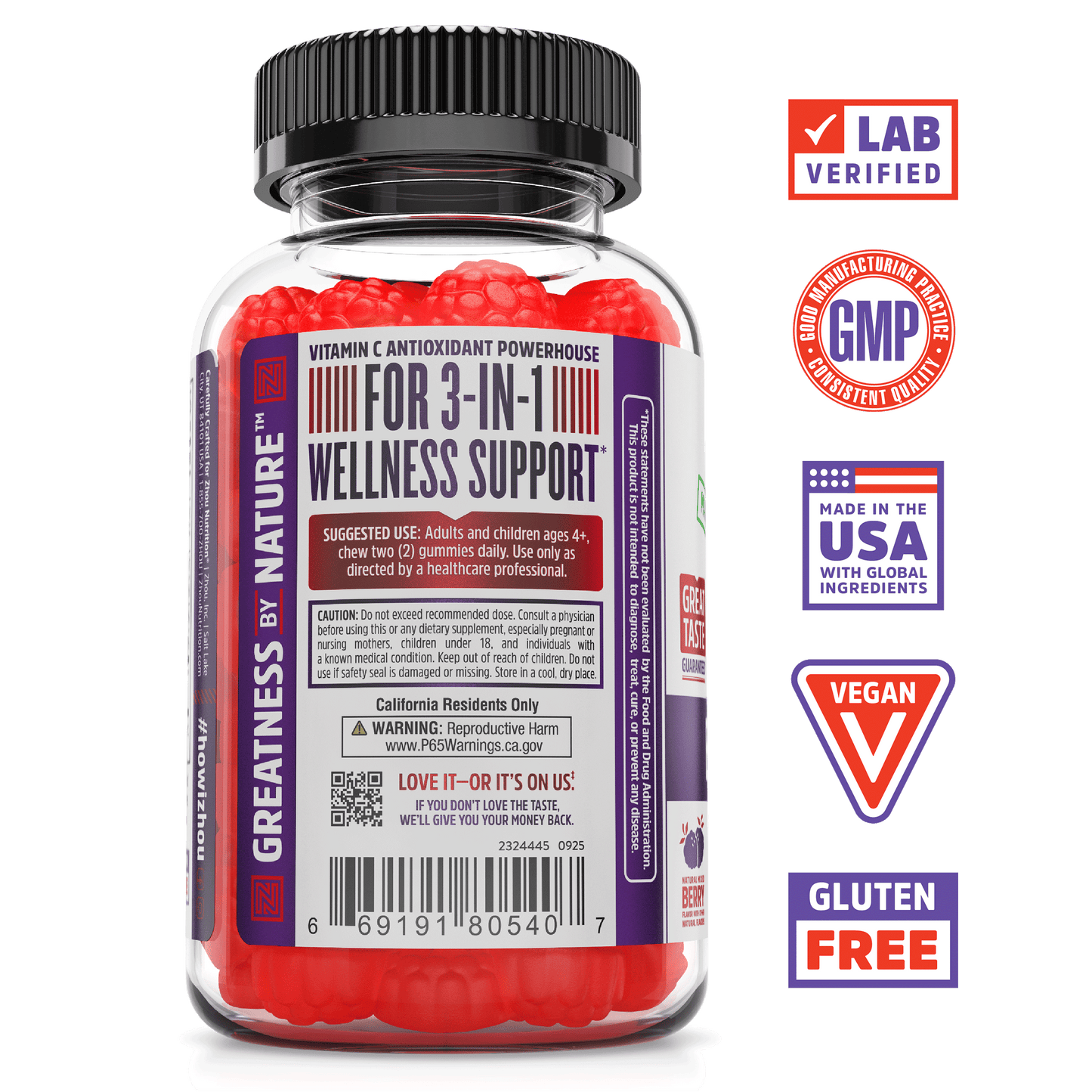 Zhou Nutrition Elder-Mune Elderberry Gummies