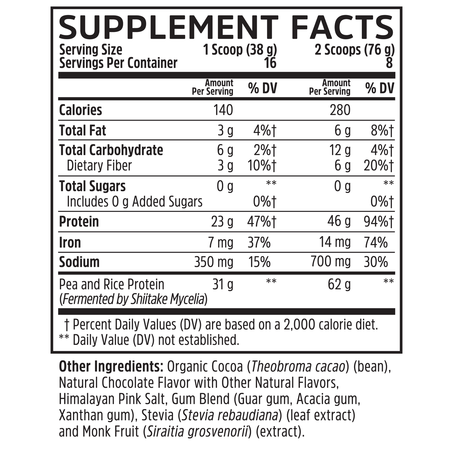 Zhou Nutrition Plant Complete Chocolate Protein Powder