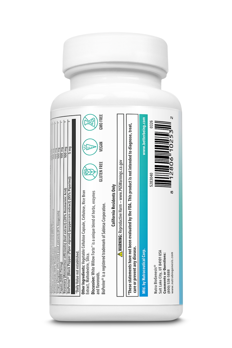 White Willow Forte : 10253: Vcp, (Btl-Plastic) 30ct