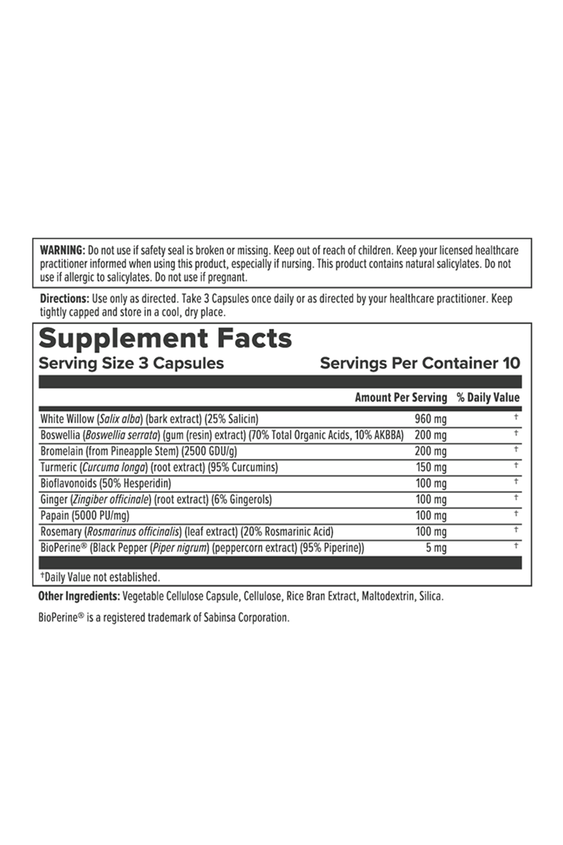 White Willow Forte : 10253: Vcp, (Btl-Plastic) 30ct