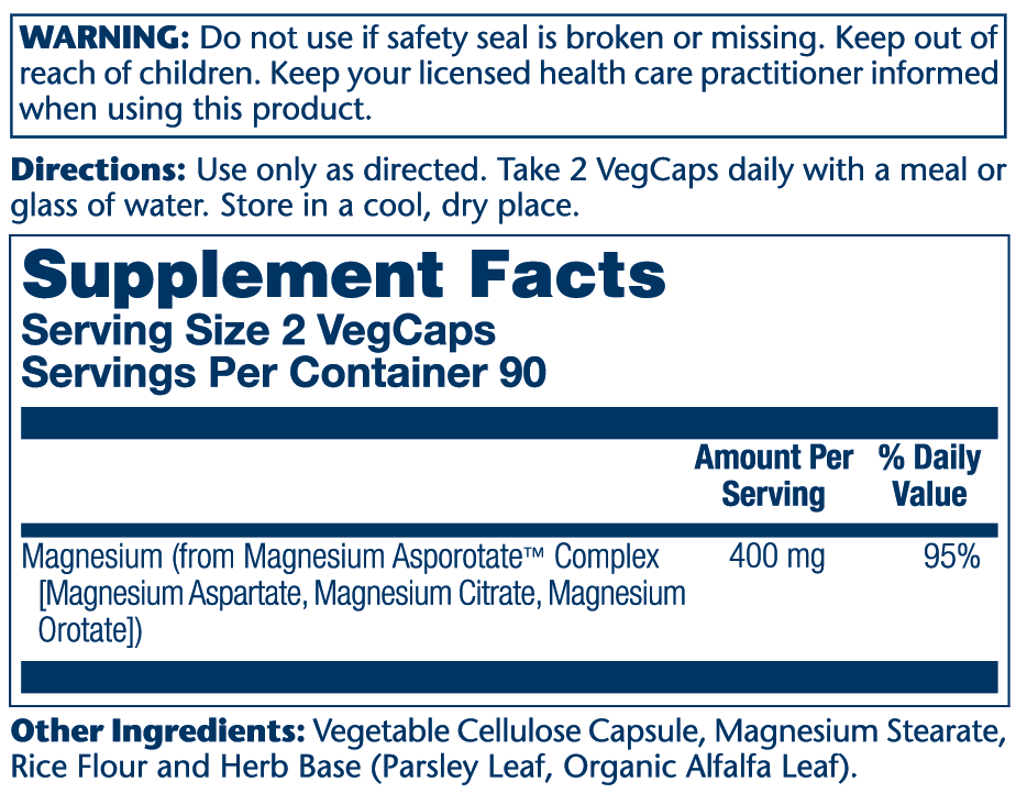 Magnesium Asporotate 400mg