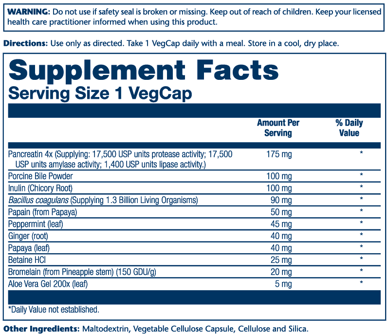 Solaray Super Digestaway + Probiotics VCapsules | 60 Count