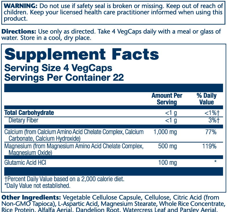 Solaray Calcium and Magnesium AAC Capsules, 180 Count (Packaging may vary)