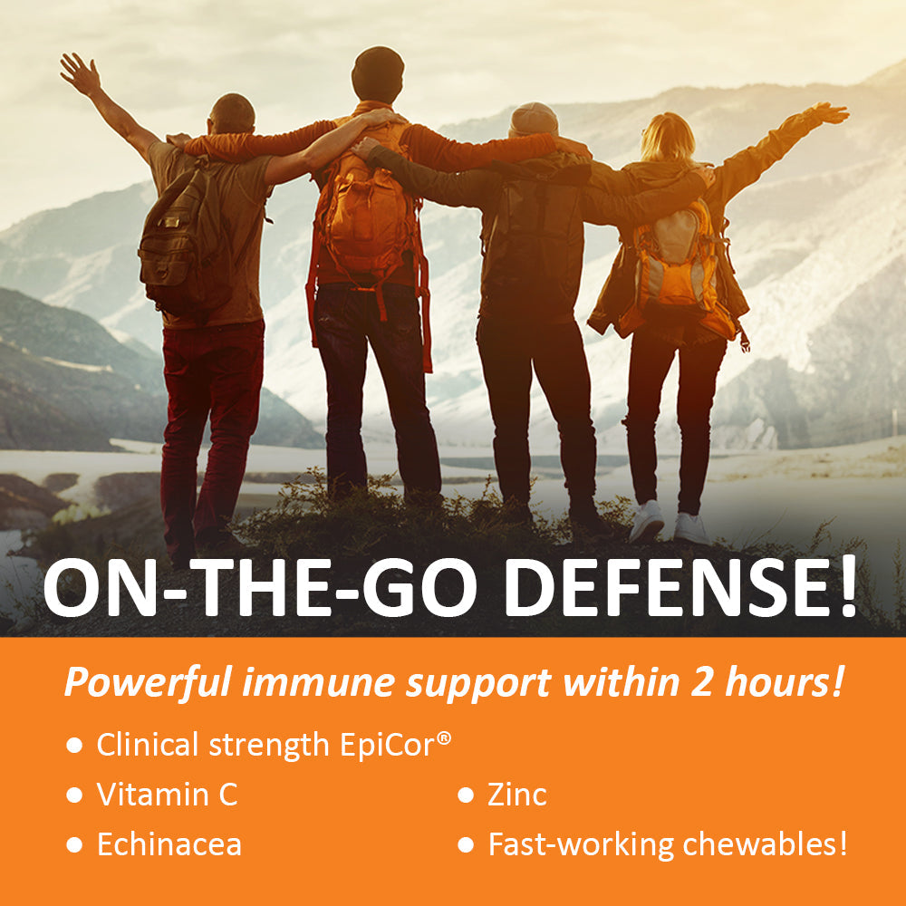 Zand Immune Fast Zesty Orange Chews | Boosts Immune Response w/ EpiCor* & Echinacea |  Extra Value Size | 36ct, 12 Serv.
