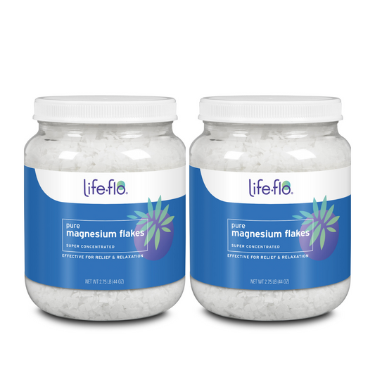 Life-flo Pure Magnesium Flakes for Bath | Concentrated Magnesium Chloride Crystals, Relaxing & Rejuvenating Soak (88 oz)