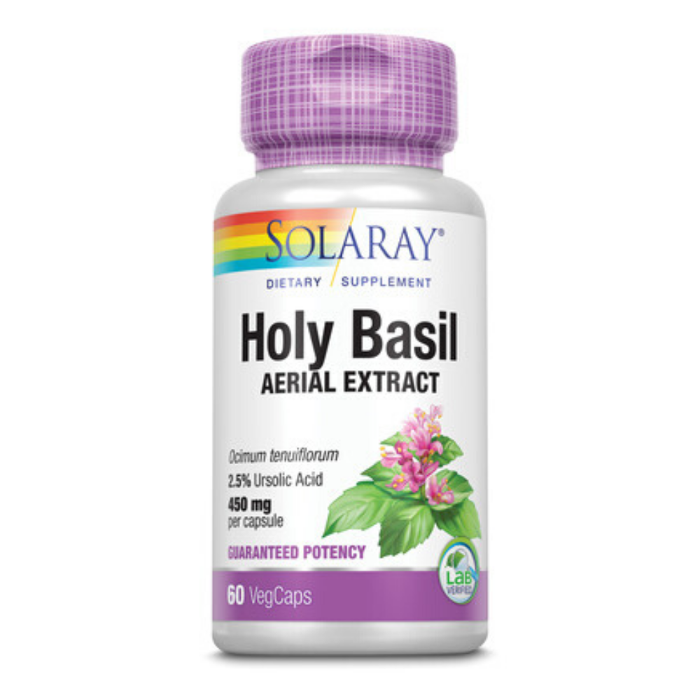 Solaray Holy Basil Capsules, 900 mg | 60 Count