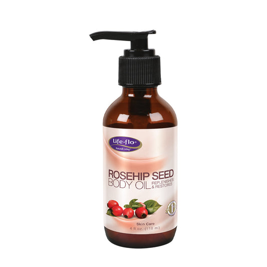 Life-flo Rosehip Seed Body Oil | Replenishes, Restores & Nourishes | Ideal for Dry, Mature or Sun-Exposed Skin | 4oz