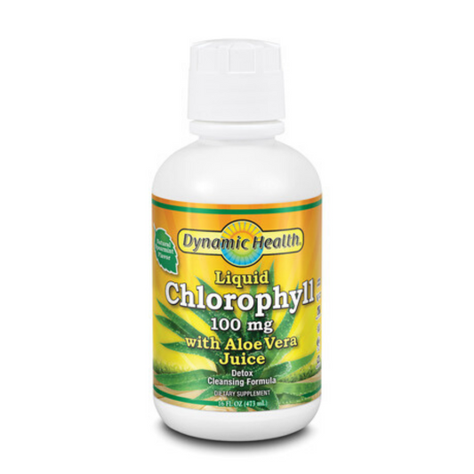 Dynamic Health  Liquid Chlorophyll with Aloe Vera Juice 100 mg | Spearmint | 16 oz