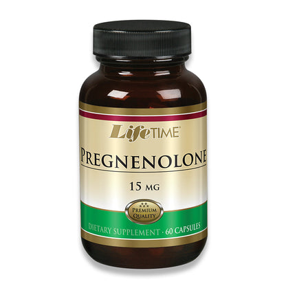 Lifetime Pregnenolone Supplement | Support Energy, Mood, Focus, Sleep and Healthy Aging | Manufactured in our own facility | 15 mg | 60 Capsules