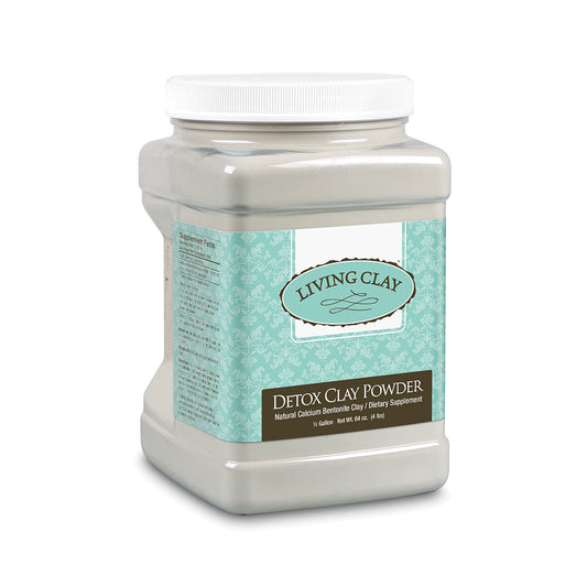 Living Clay Detox Clay Powder | All-Natural Bentonite Calcium Clay for Internal & External Deep Cleansing | Perfect for