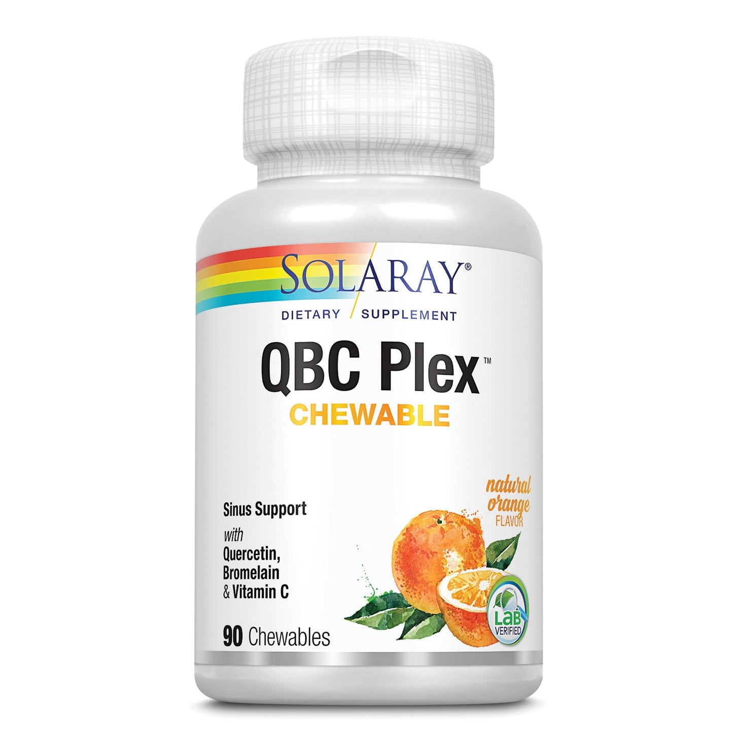 Solaray QBC Plex Chewables | Quercetin & Bromelain Plus Vitamin C | Immune & Respiratory Health Support | 90ct, 30 Serv.