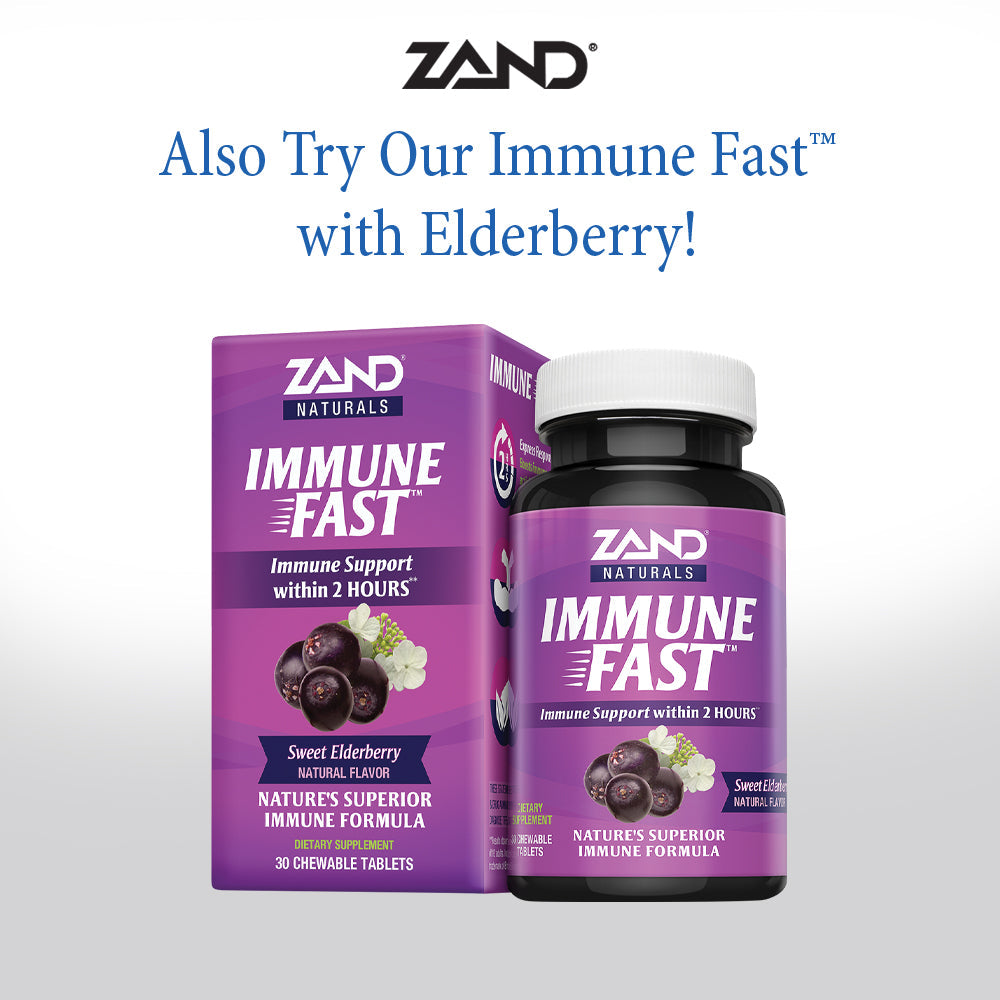 Zand Immune Fast Zesty Orange Chews | Boosts Immune Response w/ EpiCor* & Echinacea |  Extra Value Size | 36ct, 12 Serv.