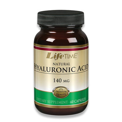 Lifetime Natural Hyaluronic Acid | Supports Healthy Skin & Joints | Skin Hydration, Joint Lubrication| Made in our own facility | 140mg | 60 Capsules