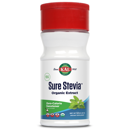 KAL Sure Stevia Extract Powder, Best-Tasting, Zero Calorie, Low Glycemic (3.5oz) (1.3 oz Organic)