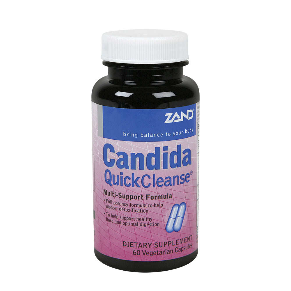 Zand Candida QuickCleanse | Full Potency Formula for Detoxification, Healthy Flora and Digestion Support | Natural Herbal Blends | 60 Vegetarian Caps