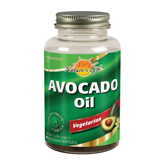 Nature's Life Avocado Oil, Vegetarian | Joint Supplement | Skin & Eye Health Support | 60 CT
