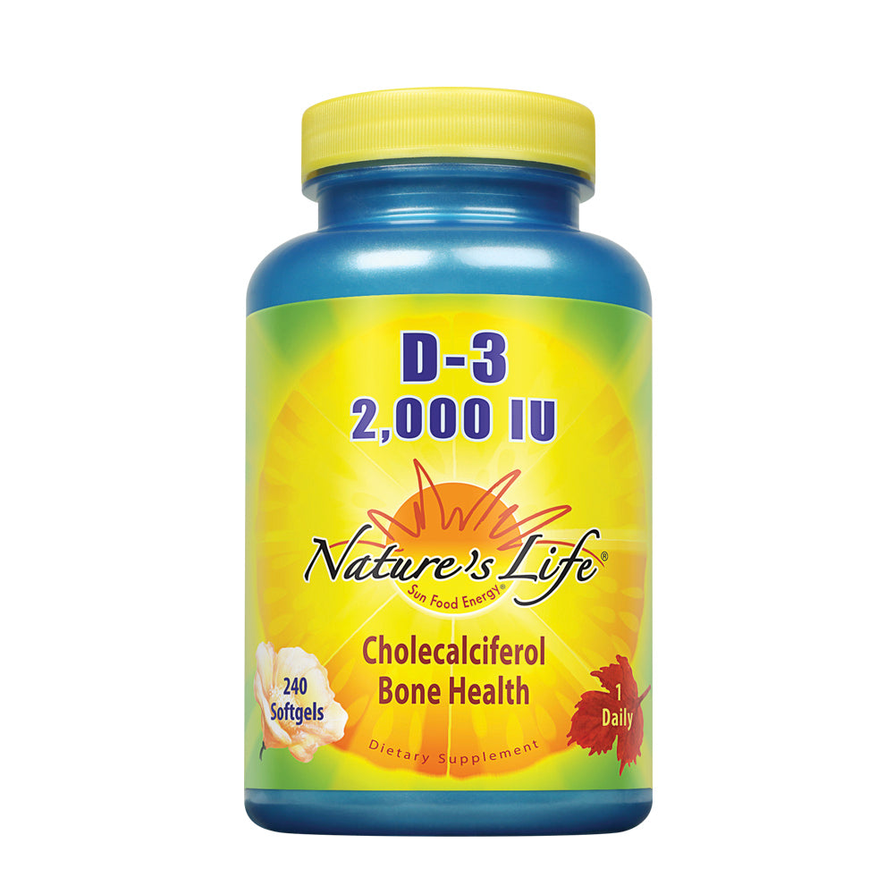 Nature's Life D-3 Softgels, Cholecalciferol, 2000 IU, 240 Count