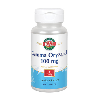 KAL Gamma Oryzanol 100 mg | Powerful Antioxidant for Healthy Aging, Exercise & Lipid Balance Support  | ActivTab Rapid Disintegration | 100 Tablets