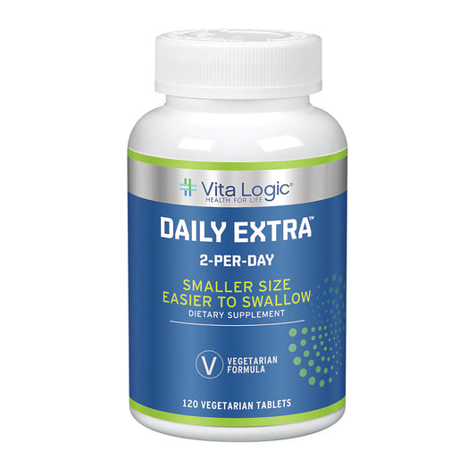 Vita Logic Daily Extra 2 Per Day | Multivitamins & Minerals For Energy, Immune Function & Overall Health Support | 120 Vegetarian Tablets, 60 Servings