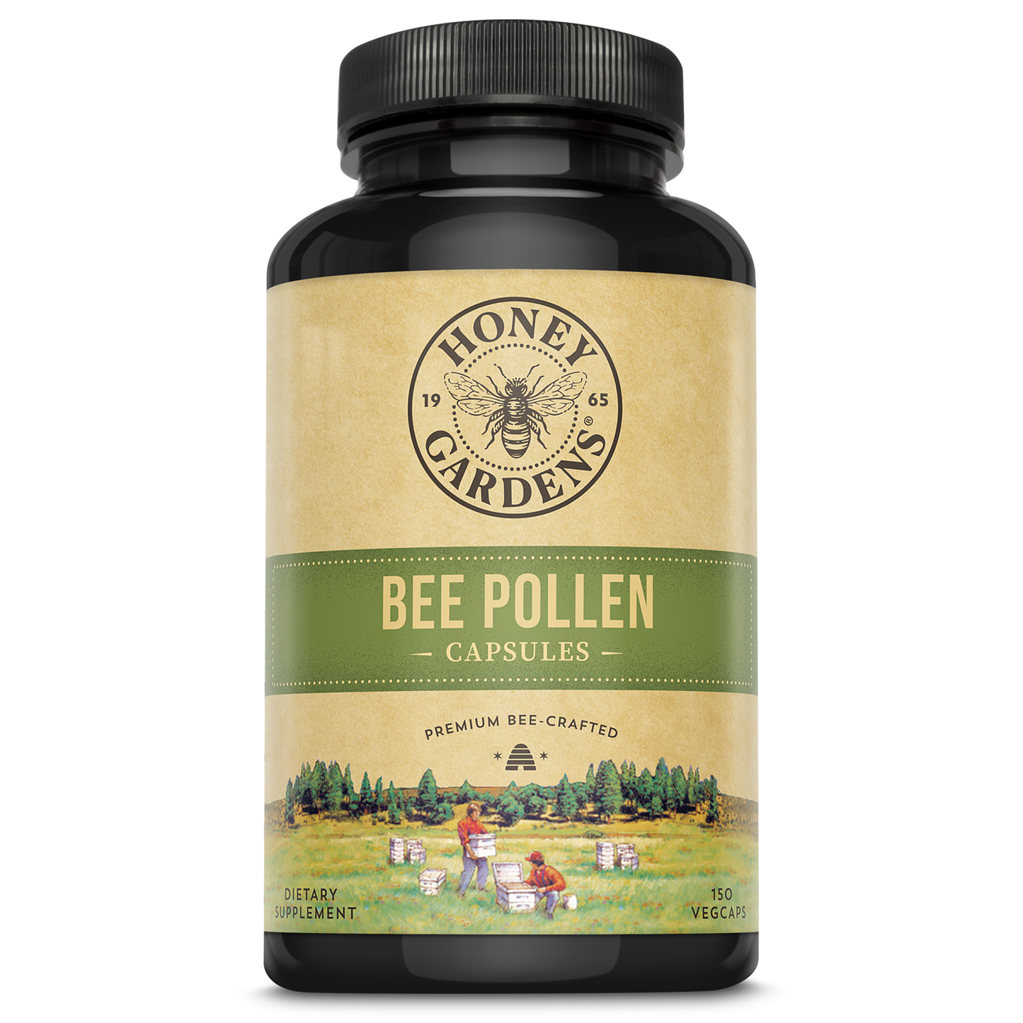 Honey Gardens Bee Pollen, Capsule (Btl-Glass) | 580mg 150ct