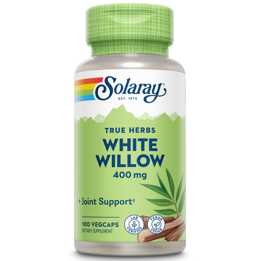 Solaray White Willow Bark 400mg | Scientifically Studied Herb | May Help Support Healthy Physical & Psychological Stress Response | Non-GMO | 100ct