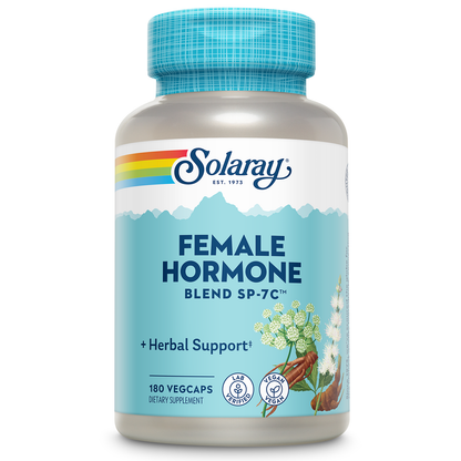 Solaray Female Hormone Blend SP-7C, Herbal Blend Includes Black Cohosh, Dong Quai, Passion Flower, Saw Palmetto, Wild Yam & More 180 VegCaps