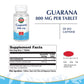 KAL Guarana 800 mg | Approx. 28 mg of Naturally Occurring Caffeine | Healthy Energy & Focus Support | 60 Tablets