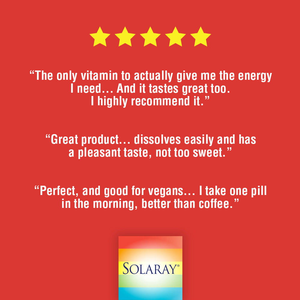 Solaray Vitamin B-12 5000mcg Lozenges | Natural Cherry Flavor | Healthy Energy & Nerve Function Support | 30ct