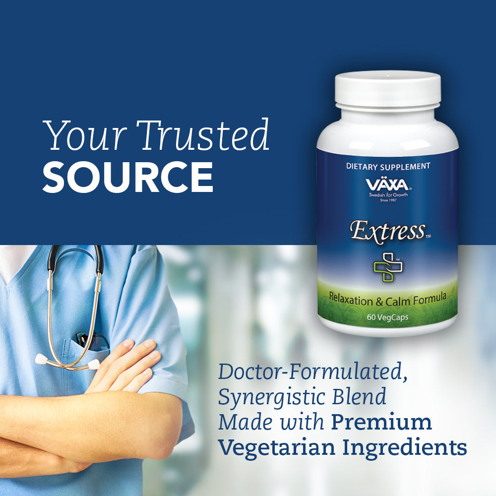 VAXA Extress Relaxation Support Formula | 60 Vegetarian Capsules