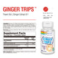 Solaray Ginger Trips Travel Aid | Root Extract | Healthy Digestive Support w/ Honey, Stevia & Molasses | 60 Chewables