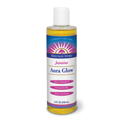 HERITAGE STORE Aura Glow, Oil, Jasmine (Btl-Plastic) 8oz