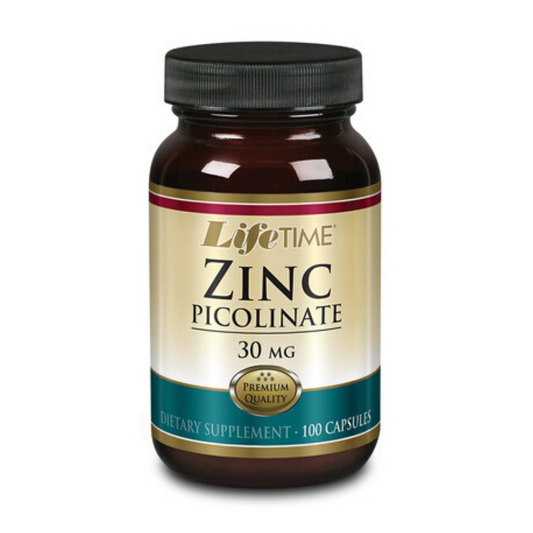 LIFETIME Zinc Picolinate, Capsule (Btl-Glass) 30mg | 100ct