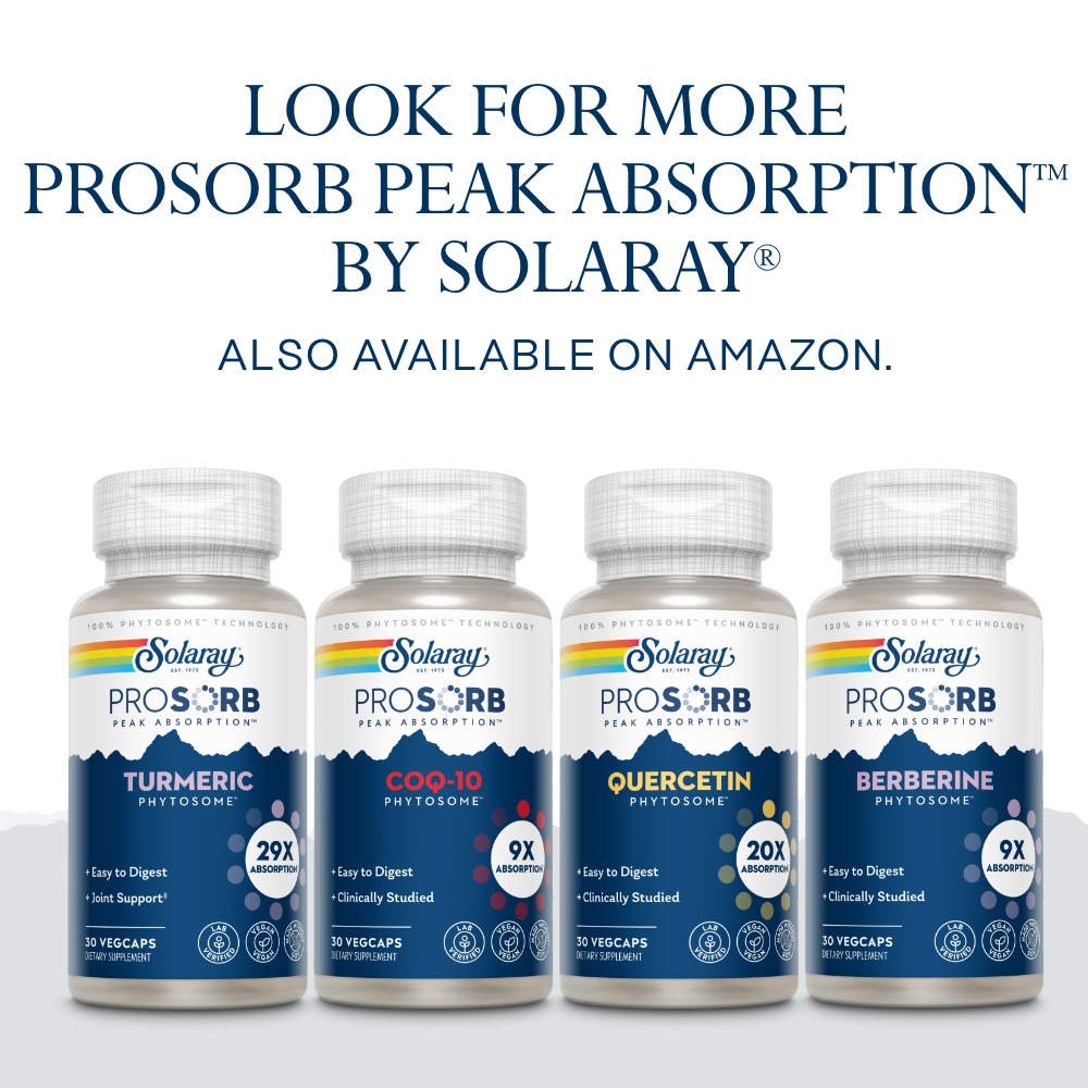 Solaray Quercetin Phytosome - 20X Absorption - Easy-to-Digest Antioxidants Supplement for Overall Health Support - Vegan and Made Without Soy - 60-Day Guarantee - 30 Servings, 30 VegCaps