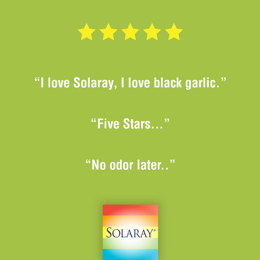 Solaray Fermented Black Garlic 500 mg | Healthy Immune, Circulatory & Cardiovascular Support | 50 VegCaps