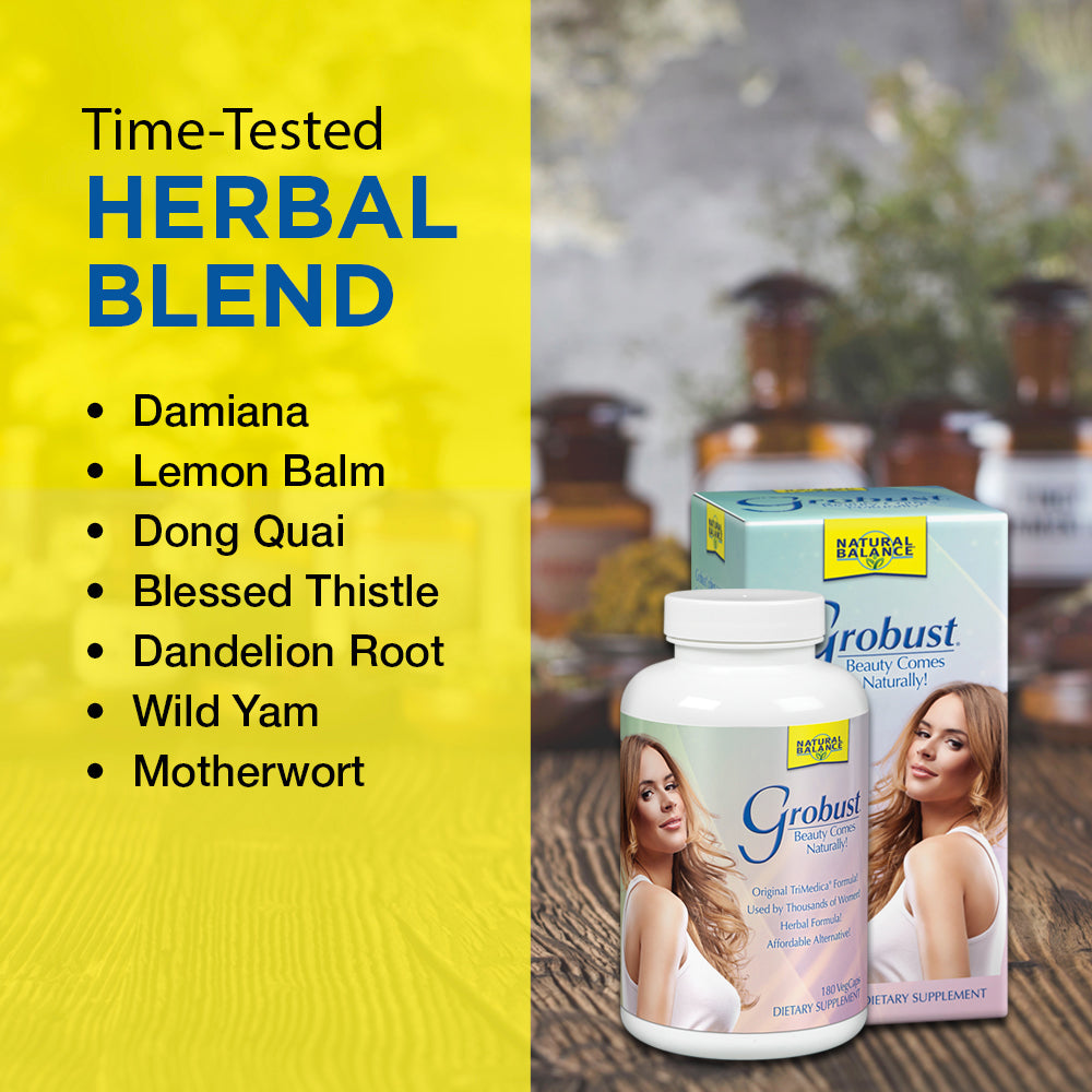 Natural Balance Grobust | Herbal Supplement | Natural Alternative | 180 Capsules
