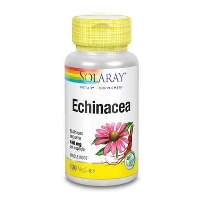 Solaray Echinacea Root | Healthy Immune Function and Respiratory Support | Non-GMO, Vegan | 100ct, 50 Serv.